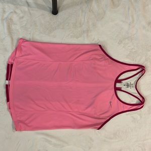 Nike. Pink. Dri-fit. Razer-back. Workout tank.